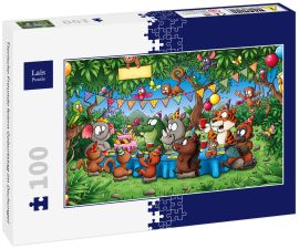 Lais Puzzle - Tierische Freunde feiern Geburtstag im Dschungel - 100 Teile