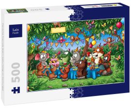 Lais Puzzle - Tierische Freunde feiern Geburtstag im Dschungel - 500 Teile