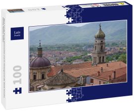 Lais Puzzle - Blick auf die Kirche Annunziata und im Hintergrund die Stadt Venafro. Isernia, Molise, Italien - 100 Teile