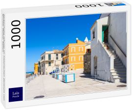 Lais Puzzle - Farbenfrohe Häuser im historischen Zentrum von Termoli, Molise, Italien - 1.000 Teile