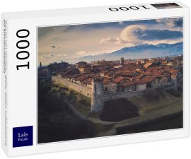 Lais Puzzle - Ricetto von Candelo, Biella, Italien, Luftaufnahme bei Sonnenuntergang - 1.000 Teile