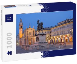 Lais Puzzle - Turin, Italien: Der Platz Piazza San Carlo in der Abenddämmerung - 1.000 Teile