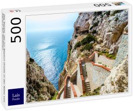 Lais Puzzle - Die Treppe, die zur Neptun-Grotte in der Nähe von Alghero auf Sardinien - 500 Teile