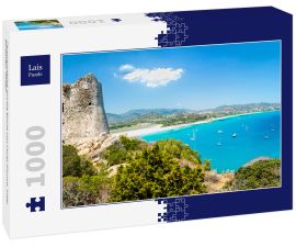 Lais Puzzle - Panoramablick auf die Bucht von Porto Giunco. Insel Sardinien. Italien. - 1.000 Teile