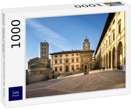 Lais Puzzle - Arezzo: Piazza Grande der Hauptplatz der Stadt Arezzo, Toskana, Italien - 1.000 Teile