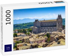 Lais Puzzle - Orvieto, Italien - Panoramablick auf die Altstadt von Orvieto und die Region Umbrien mit Piazza Duomo und Dom von Orvieto - 1.000 Teile