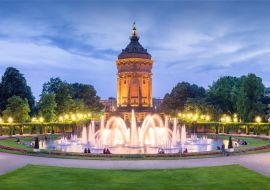 Lais Puzzle - Mannheim Rosengarten und Wasserturm bei Nacht - 500 & 1.000 Teile
