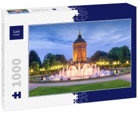 Lais Puzzle - Mannheim Rosengarten und Wasserturm bei Nacht - 1.000 Teile