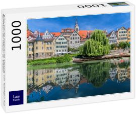 Lais Puzzle - Blick auf die historische Altstadt von Tübingen mit Reflektion der Häuser im Wasser - 1.000 Teile