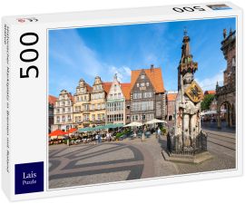 Lais Puzzle - Historischer Marktplatz in Bremen mit Roland Statue - 500 Teile