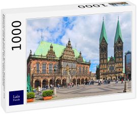 Lais Puzzle - Panoramablick auf den Bremer Marktplatz mit Rathaus und Bremer Dom, Deutschland - 1.000 Teile