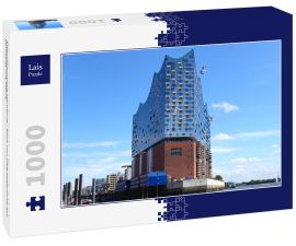 Lais Puzzle - Elbphilharmonie Hamburg - Blick von Überseebrücke auf Stirnseite mit Möwe - 1.000 Teile