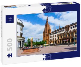 Lais Puzzle - Rathaus, Nassauer Dom, Marktbrunnen, Marktplatz, Wiesbaden, Hessischer Landtag - 500 Teile