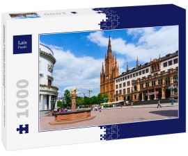 Lais Puzzle - Rathaus, Nassauer Dom, Marktbrunnen, Marktplatz, Wiesbaden, Hessischer Landtag - 1.000 Teile