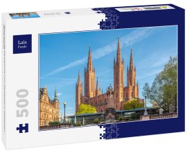 Lais Puzzle - Blick auf die Marktkirche vom Marktplatz in Wiesbaden - Deutschland - 500 Teile