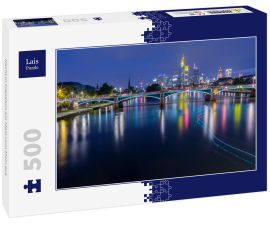 Lais Puzzle - Nacht in Frankfurt am Main vom Main aus - 500 Teile