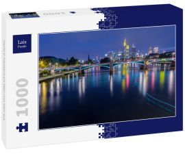 Lais Puzzle - Nacht in Frankfurt am Main vom Main aus - 1.000 Teile