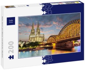 Lais Puzzle - Köln Dom am Rhein mit Brücke Skyline - 200 Teile