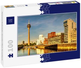 Lais Puzzle - Panorama Medienhafen Düsseldorf Rhein Fernsehturm - 100 Teile