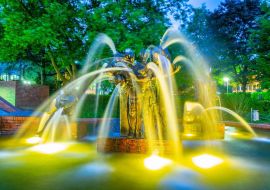Lais Puzzle - Nachtansicht des Gauklerbrunnens im Stadtpark in Dortmund, Deutschland - 500 & 1.000 Teile