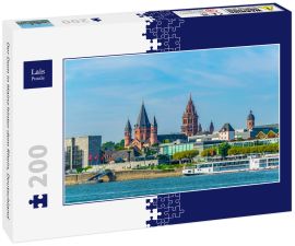 Lais Puzzle - Der Dom in Mainz hinter dem Rhein, Deutschland - 200 Teile
