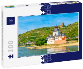 Lais Puzzle - Burg Pfalzgrafenstein, die früher als Zollkontrolle am Rhein bei Kaub, Deutschland, diente - 100 Teile