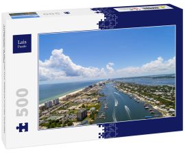 Lais Puzzle - Luftaufnahme der Insel Ono, Alabama und des Strandes von Perdido, Florida - 500 Teile