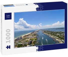 Lais Puzzle - Luftaufnahme der Insel Ono, Alabama und des Strandes von Perdido, Florida - 1.000 Teile