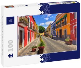 Lais Puzzle - Koloniale Straße in Puebla City, Mexiko - 100 Teile