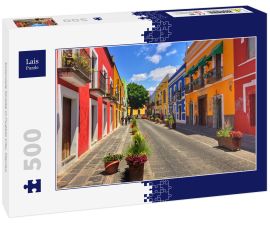 Lais Puzzle - Koloniale Straße in Puebla City, Mexiko - 500 Teile