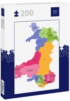 Lais Puzzle - Karte von Wales nach Counties - 200 Teile