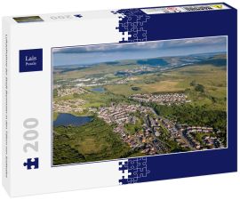 Lais Puzzle - Luftaufnahme der Stadt Brynmawr in den Tälern von Südwales - 200 Teile