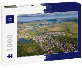 Lais Puzzle - Luftaufnahme der Stadt Brynmawr in den Tälern von Südwales - 1.000 Teile
