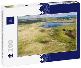 Lais Puzzle - Luftaufnahme der Carno- und Garnlydan-Stauseen in der Nähe der Stadt Ebbw Vale in den Tälern von Südwales - 200 Teile