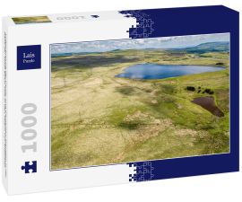Lais Puzzle - Luftaufnahme der Carno- und Garnlydan-Stauseen in der Nähe der Stadt Ebbw Vale in den Tälern von Südwales - 1.000 Teile
