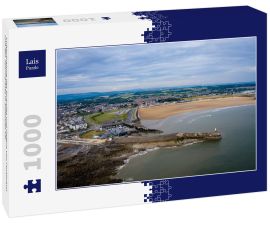 Lais Puzzle - Luftaufnahme des Strandes und Hafens von Porthcawl und des Jahrmarktes in Südwales UK - 1.000 Teile
