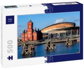 Lais Puzzle - Gebäude Pierhead und Millenium Centre Cardiff Bay - 500 Teile