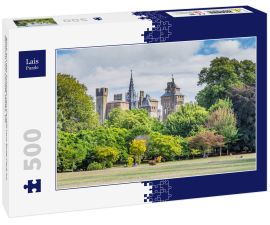 Lais Puzzle - Blick auf das Schloss von Cardiff vom Bute-Park im Zentrum von Cardiff, Wales, UK - 500 Teile