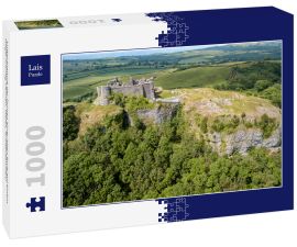 Lais Puzzle - Luftaufnahme der Ruinen einer alten Burg auf einem Hügel (Carreg Cennen, Wales, Großbritannien) - 1.000 Teile