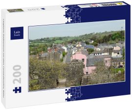Lais Puzzle - Laugharne Stadtzentrum von oben, Carmarthenshire, Wales - 200 Teile