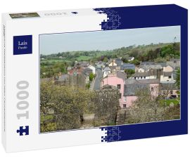 Lais Puzzle - Laugharne Stadtzentrum von oben, Carmarthenshire, Wales - 1.000 Teile