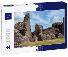Lais Puzzle - Innerhalb des Hofes und der Mauern einer mittelalterlichen Burgruine (Burg Carreg Cennen) - 1.000 Teile