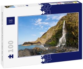 Lais Puzzle - Wasserfall am Tresaith Beach, Cardigan Bay, Wales - 100 Teile