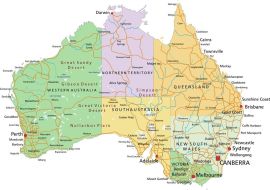 Lais Puzzle - Australien - Karte des Kontinents - 500 & 1.000 Teile