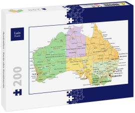 Lais Puzzle - Australien - Karte des Kontinents - 200 Teile