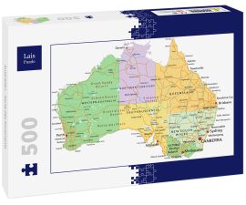 Lais Puzzle - Australien - Karte des Kontinents - 500 Teile