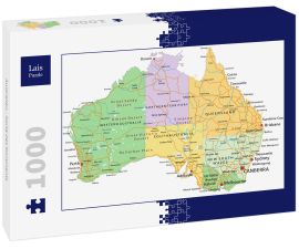 Lais Puzzle - Australien - Karte des Kontinents - 1.000 Teile