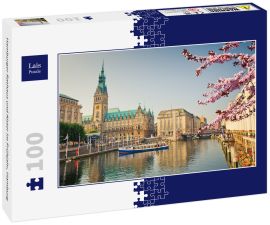 Lais Puzzle - Hamburger Rathaus und Alster im Frühjahr, Hamburg - 100 Teile