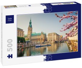 Lais Puzzle - Hamburger Rathaus und Alster im Frühjahr, Hamburg - 500 Teile