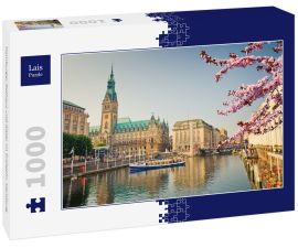 Lais Puzzle - Hamburger Rathaus und Alster im Frühjahr, Hamburg - 1.000 Teile